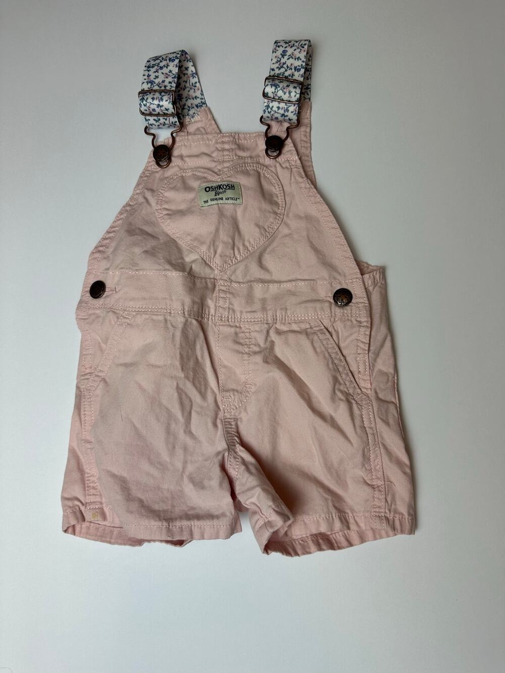 OshKosh B'gosh Modern Pink Floral Shortalls 2T